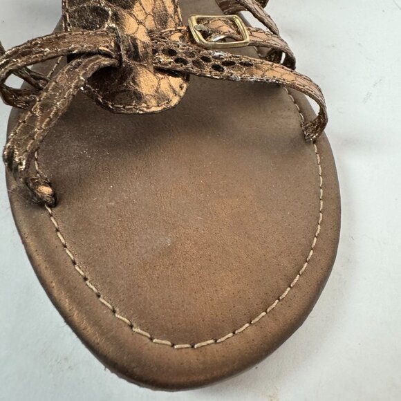 Metallic Bronze Gladiator Sandals 7.5 By Classified - Picture 8 of 16